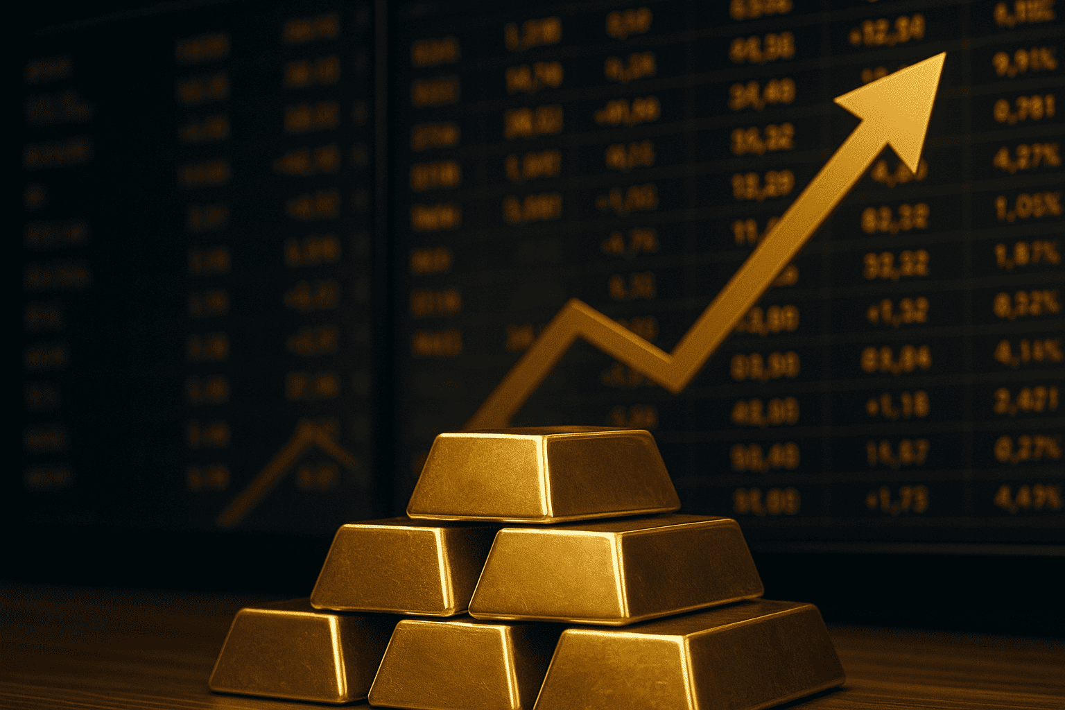 Gold chart showing breakout above $4,100 with bullish trend lines and candlestick pattern